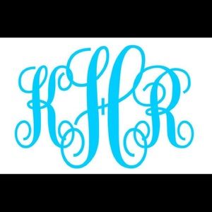 Custom monogram decal